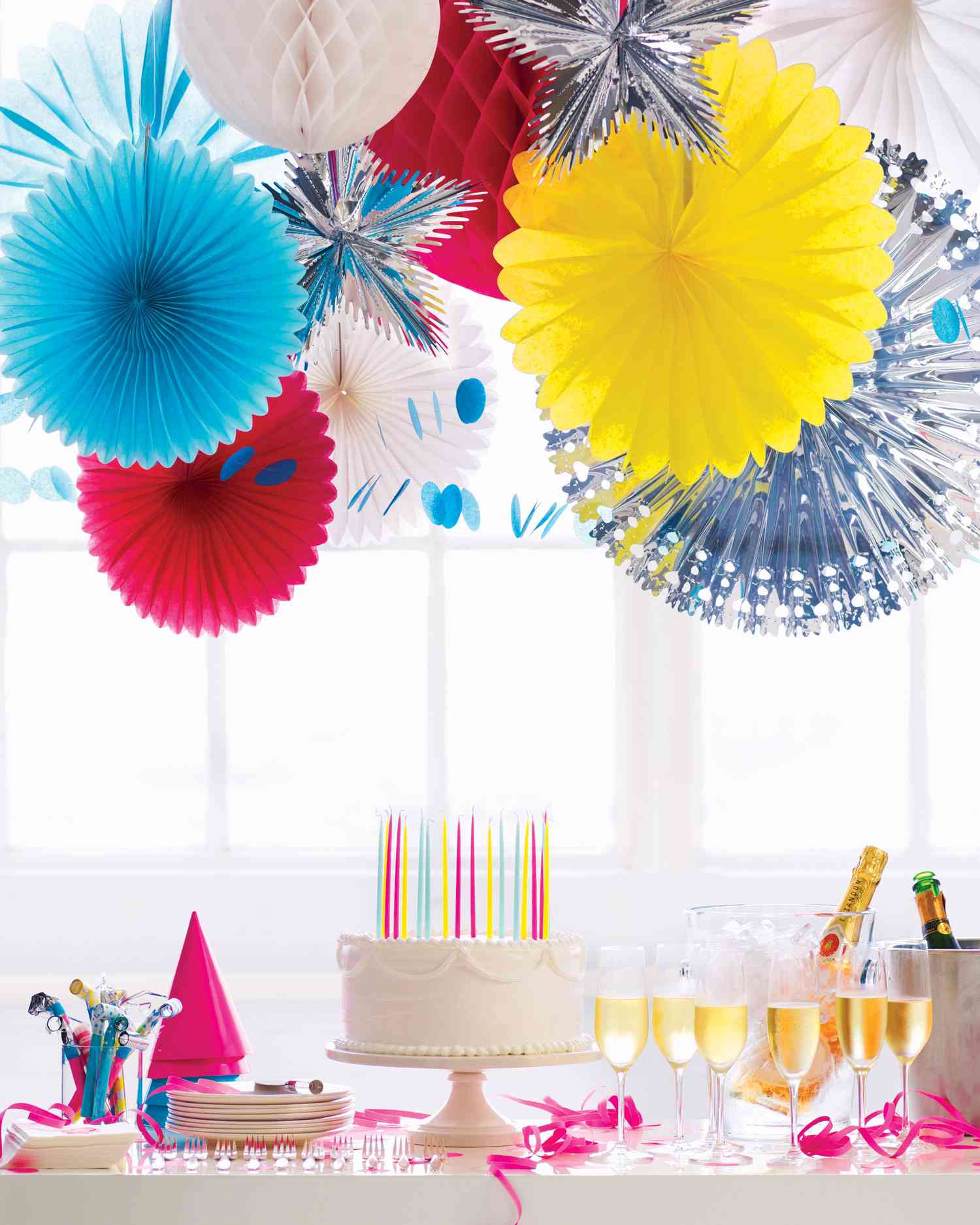 Happy 50th Birthday Hand Waving Table Flag 12 Pack Party Decoration Celebration 