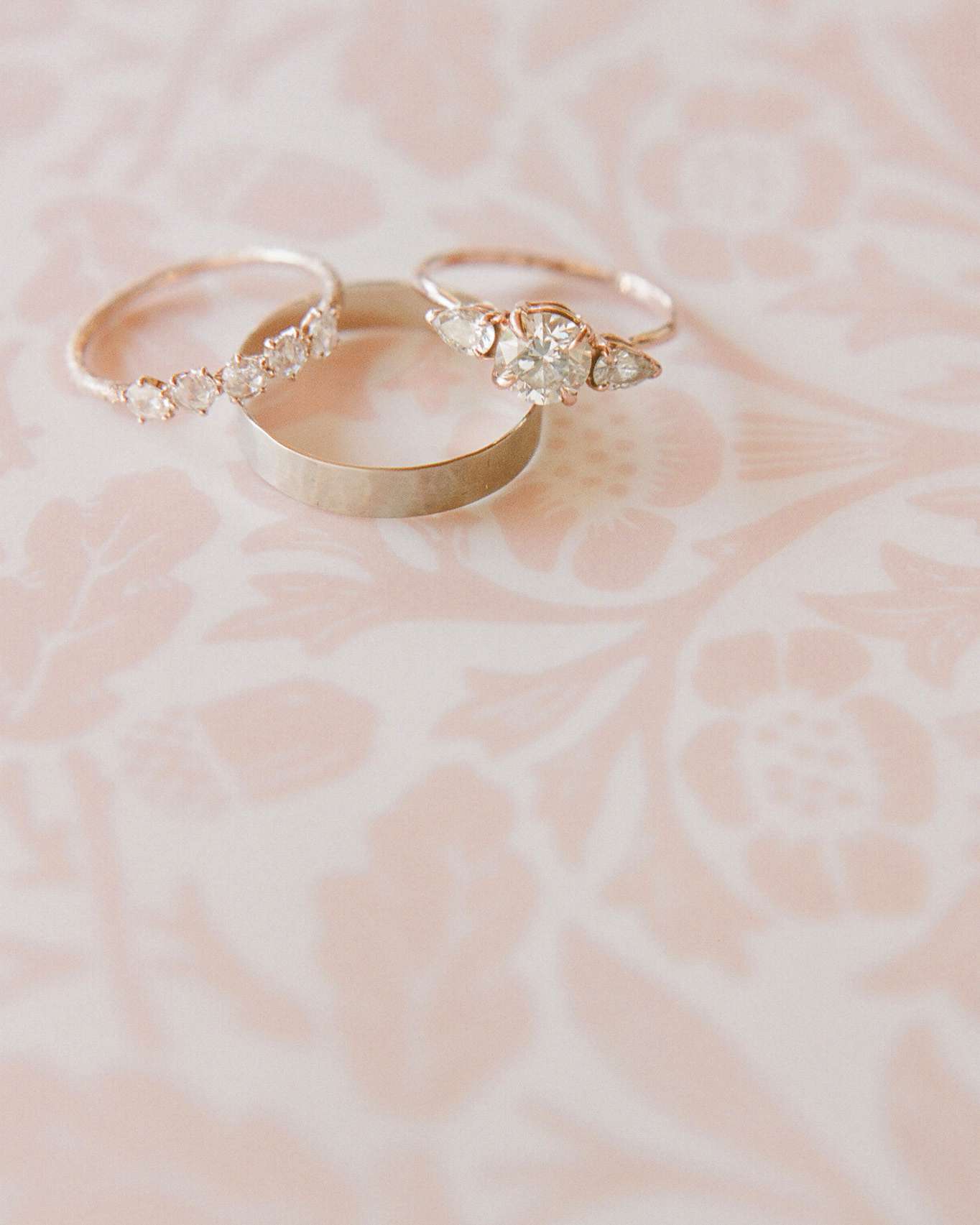Family Tronet Engagement Rings for Women Rose Gold Diamond Ring Natural White Romantic Wedding JewelryGift for a Girlfriend Boyfriend 