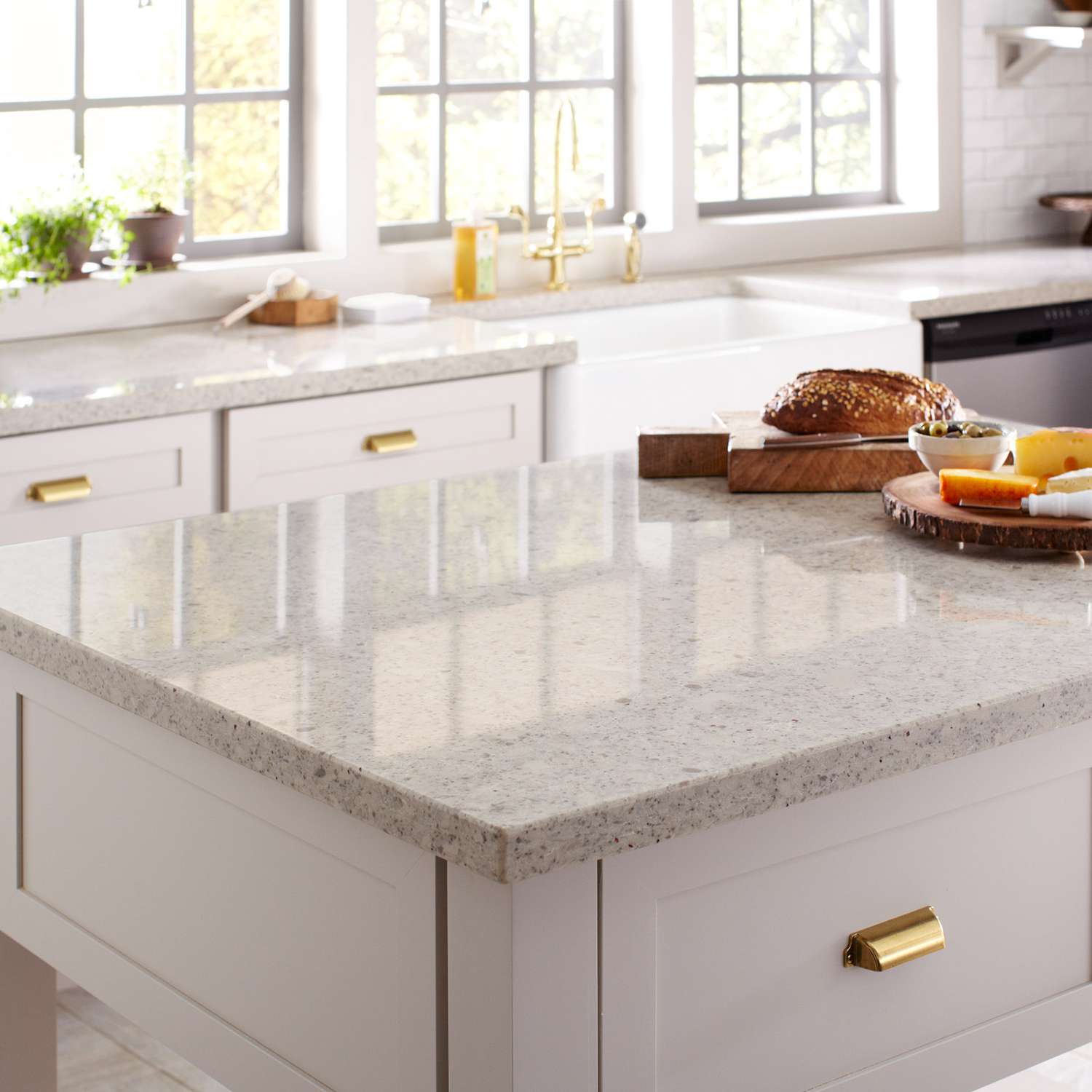 Quartz Or Granite Kitchen Countertops, Quartz Countertop Polish Home Depot