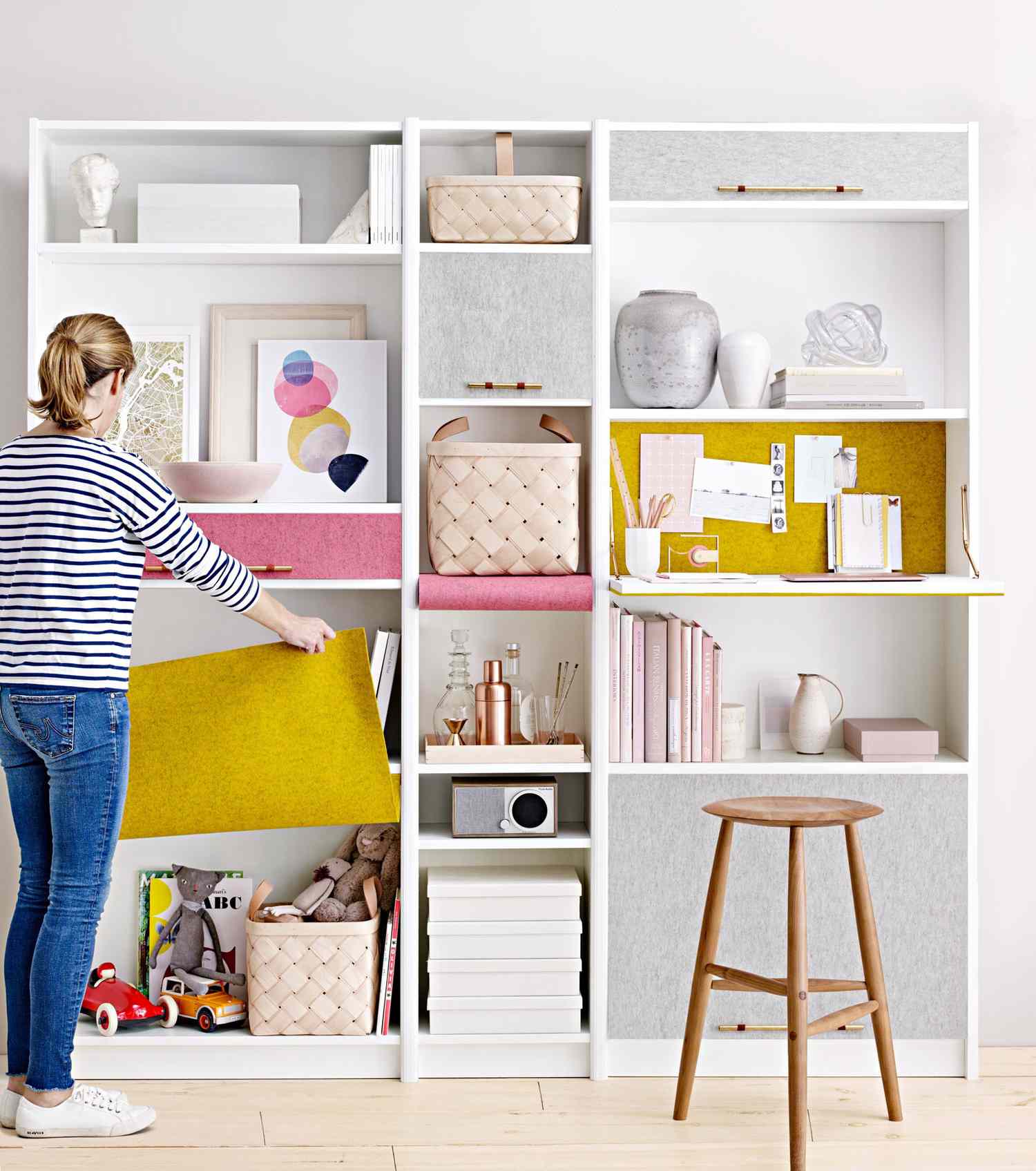 Home Office Organization Details about   L-Shaped Corner Unit with 4 Shelves 