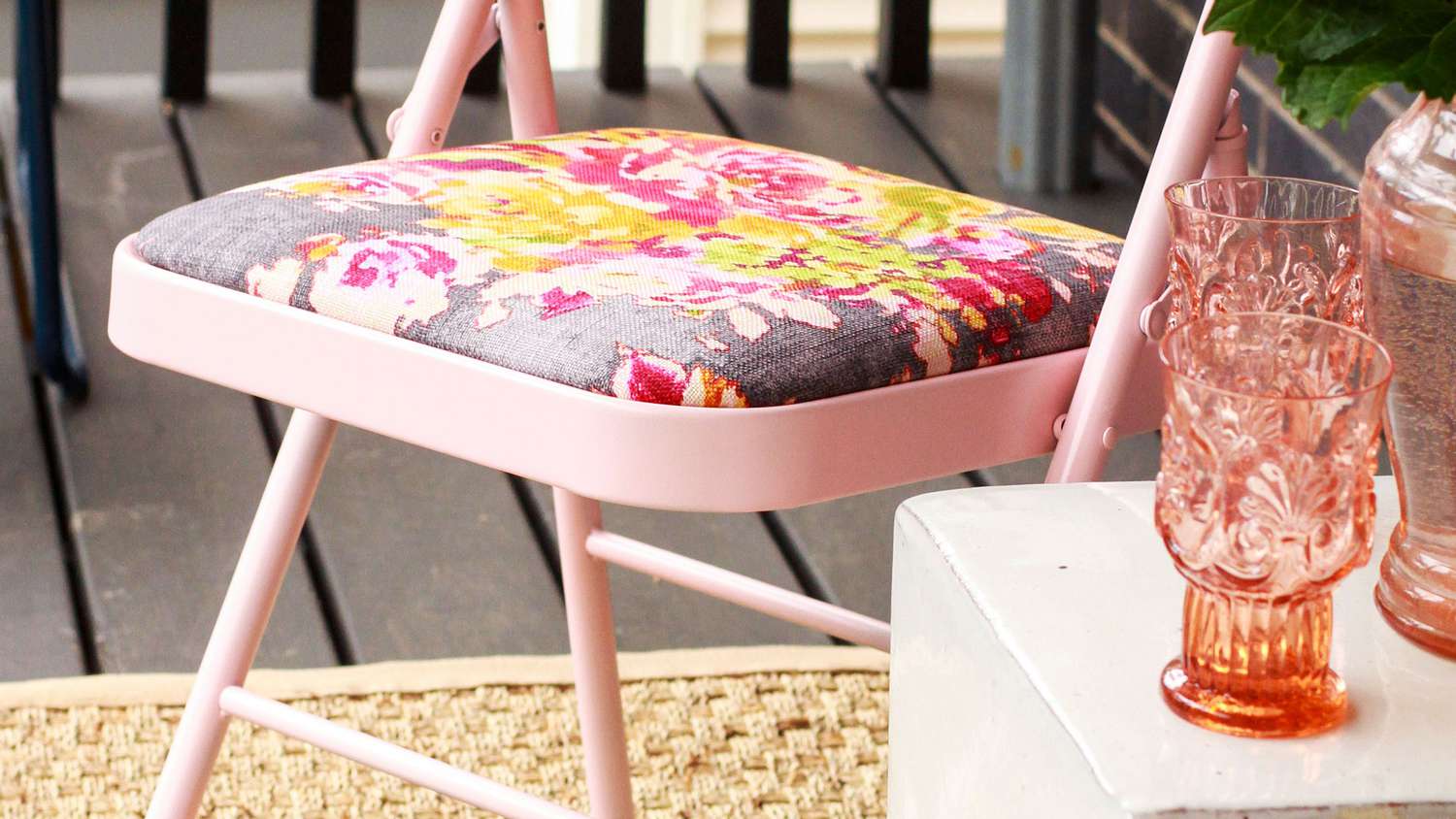 How To Paint And Reupholster An Upcycled Folding Chair Martha Stewart