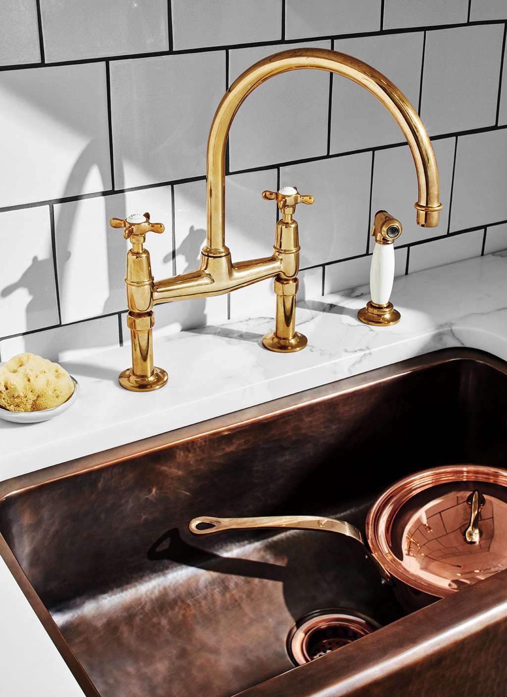 How To Care For Unlacquered Brass Faucets Martha Stewart