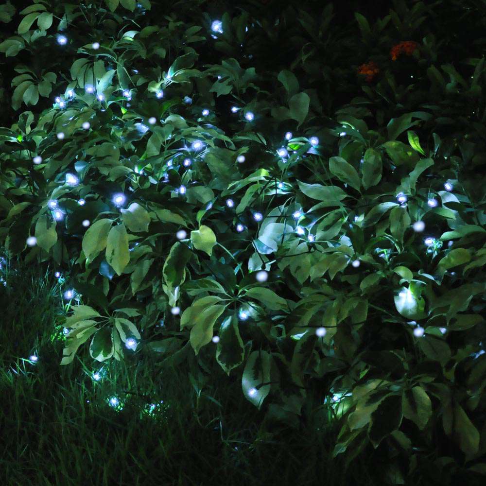 for Xmas Garden Backyards Home Decoration Solar Powered 8 Mode Waterproof Clear Fairy String Light Solar Rope Lights 40ft 100LED 40FT, Cold White100 