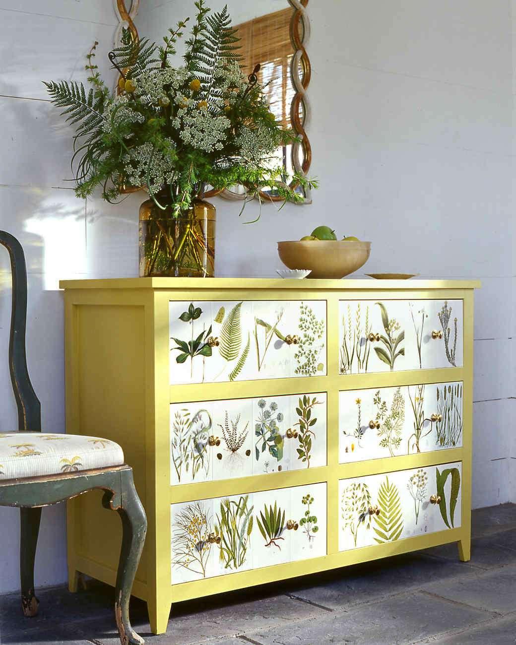 The Magic Of Decoupage Martha Stewart, Yellow Dresser Ideas