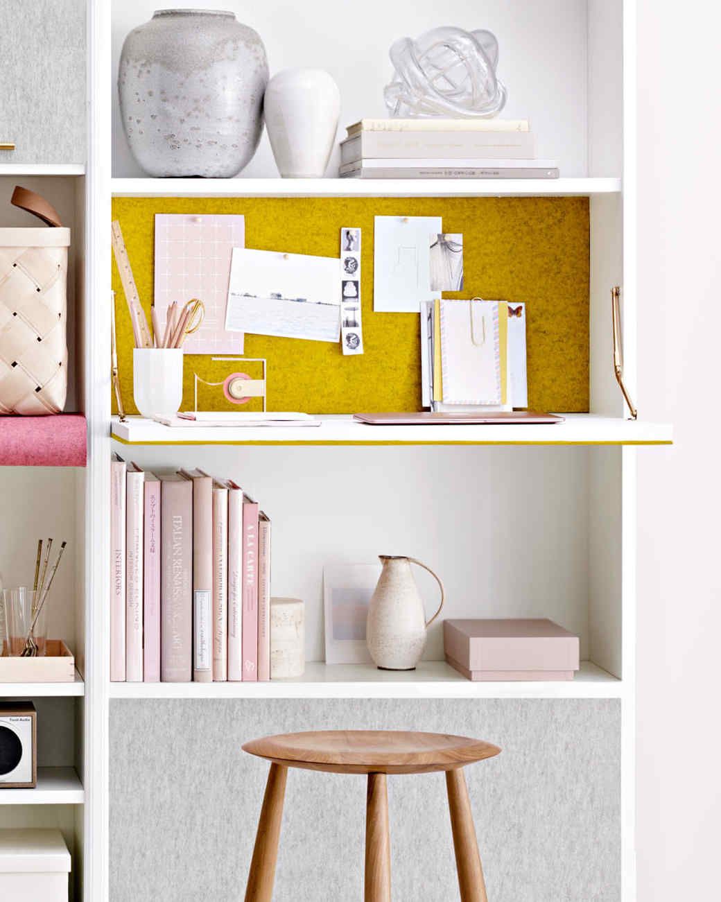 Fold Down Desk Martha Stewart, Multi Tier Bookcase With Fold Down Desk
