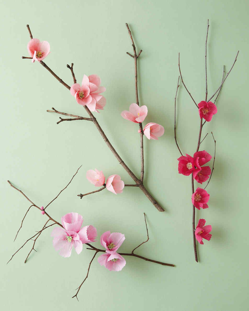 Cherry Blossom Branch artificiel 73 cm x 108 Fleurs Rose Fleurs de printemps 
