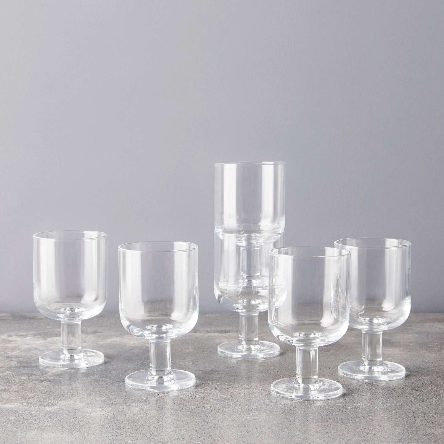 Honey Bee Clear Glass Stemmed Wine Glass 24cl Set of 4 