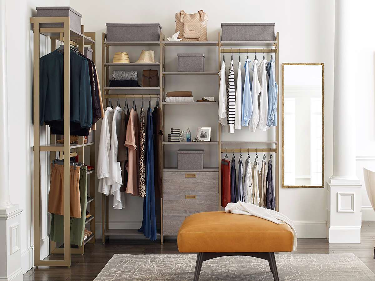 Closet Organizer Rack Shelves Clothes Wardrobe Shelf Storage System Bedroom Kit 