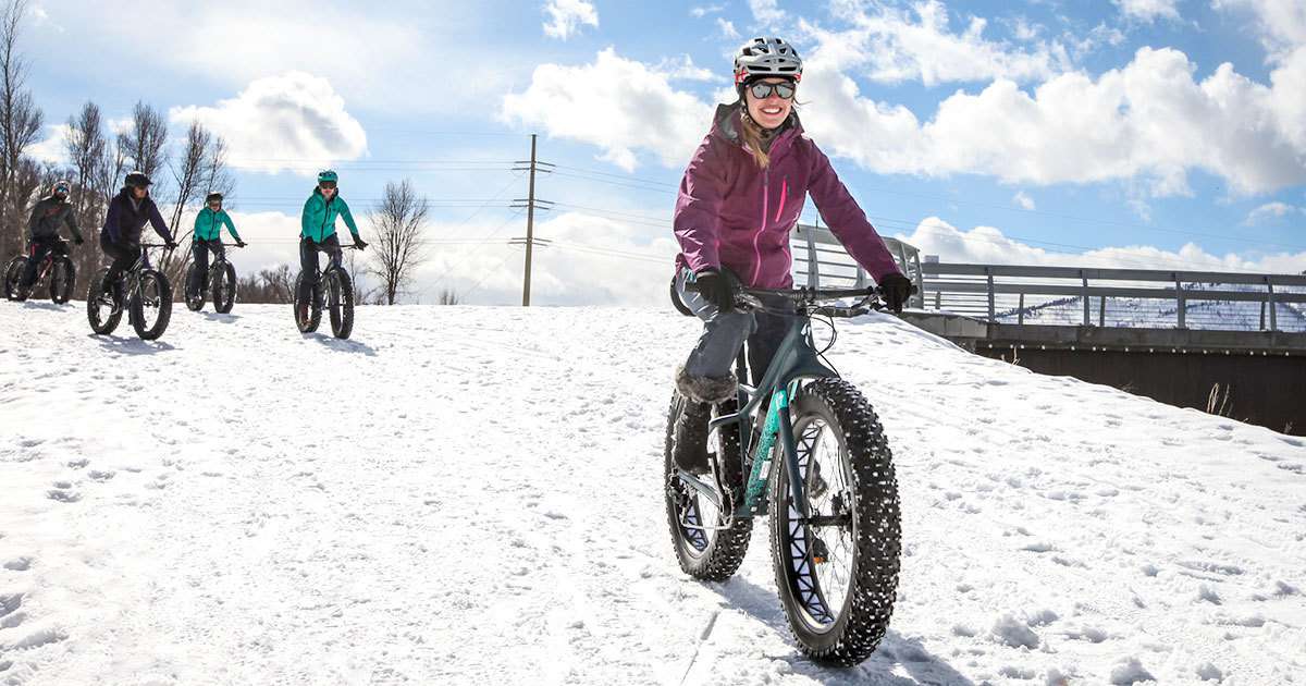 Cycling On a Fat Bike In the Winter 