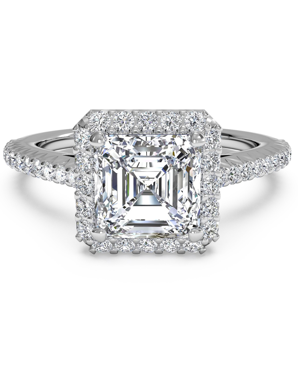 Asscher Cut Diamond Engagement Rings Martha Stewart Weddings