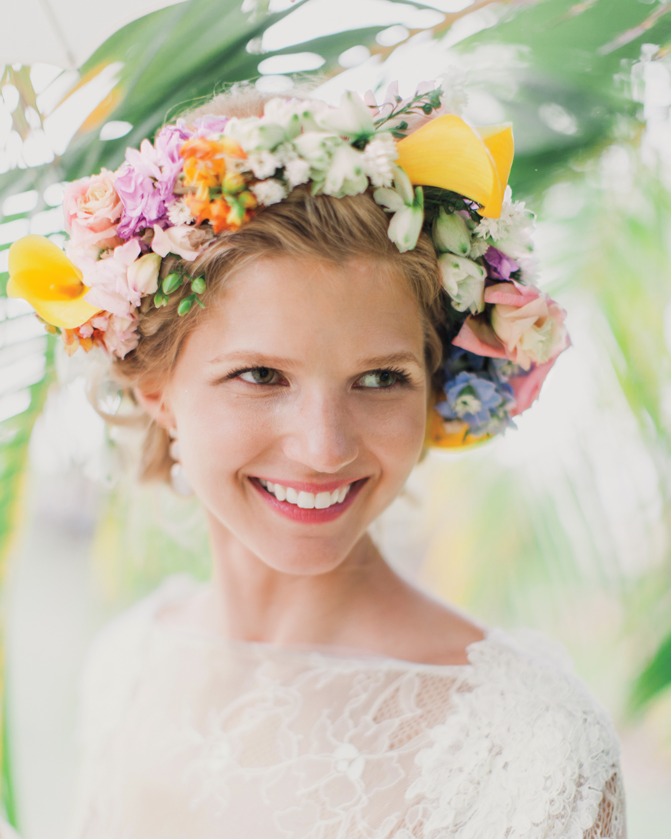 Boho Flower Floral Hair Garland Crown Headband Wedding Bridal shower Headpiece