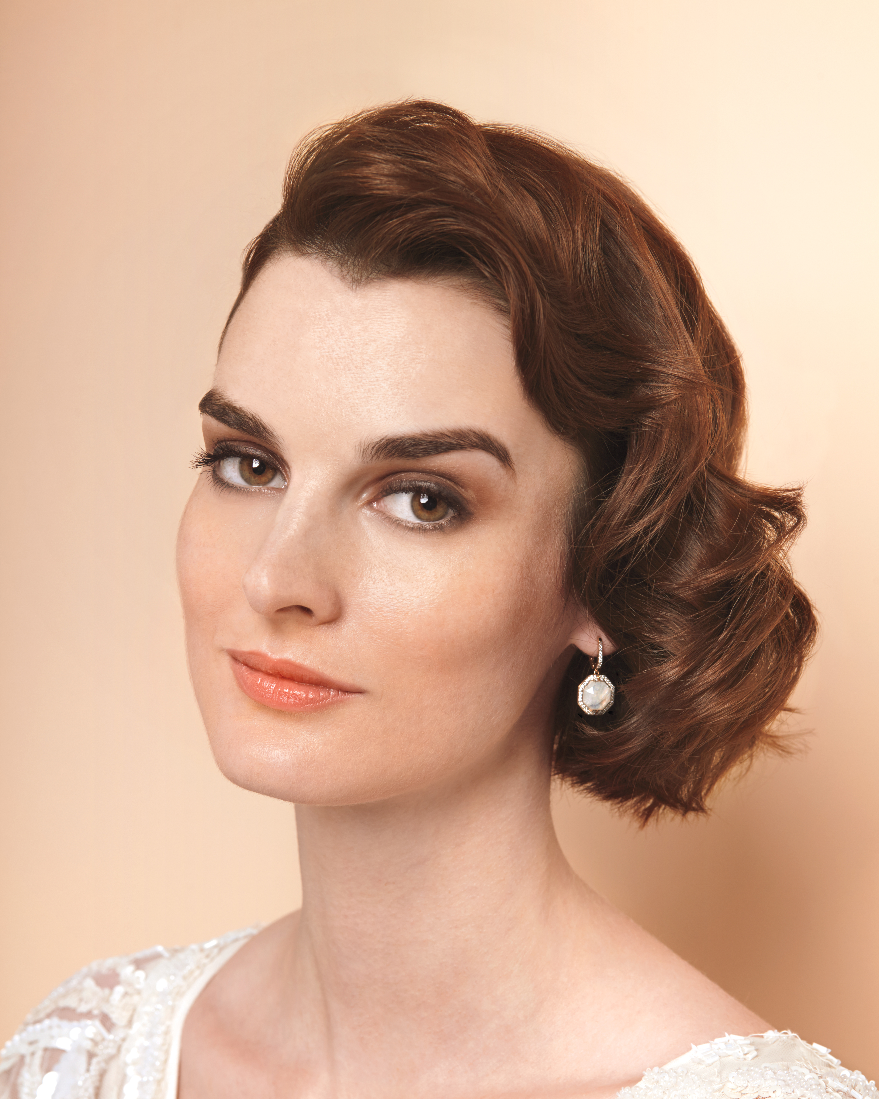  Old  Hollywood  Waves Short  Wedding Hairstyle Martha 