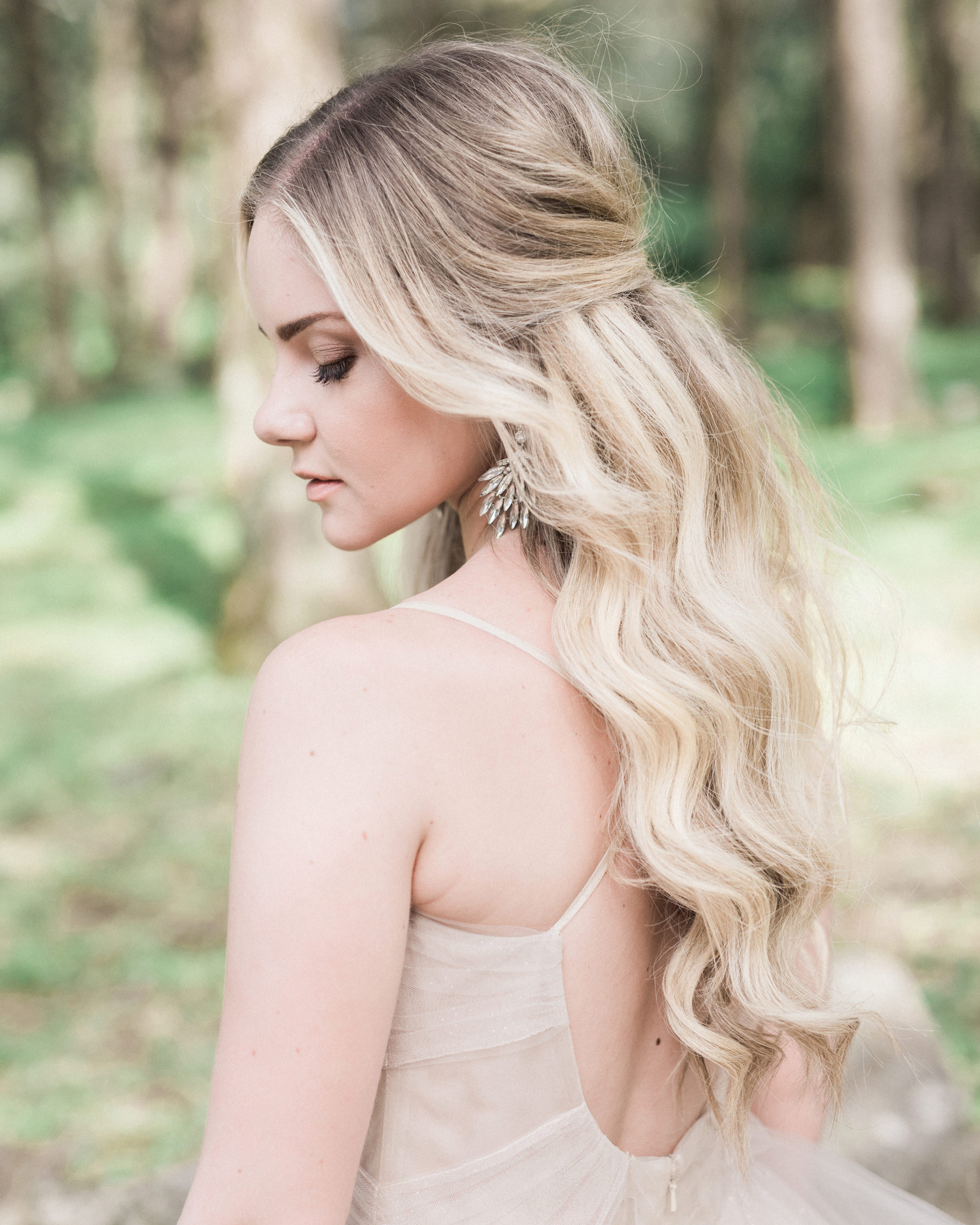 half-up, half-down wedding hairstyles we love | martha