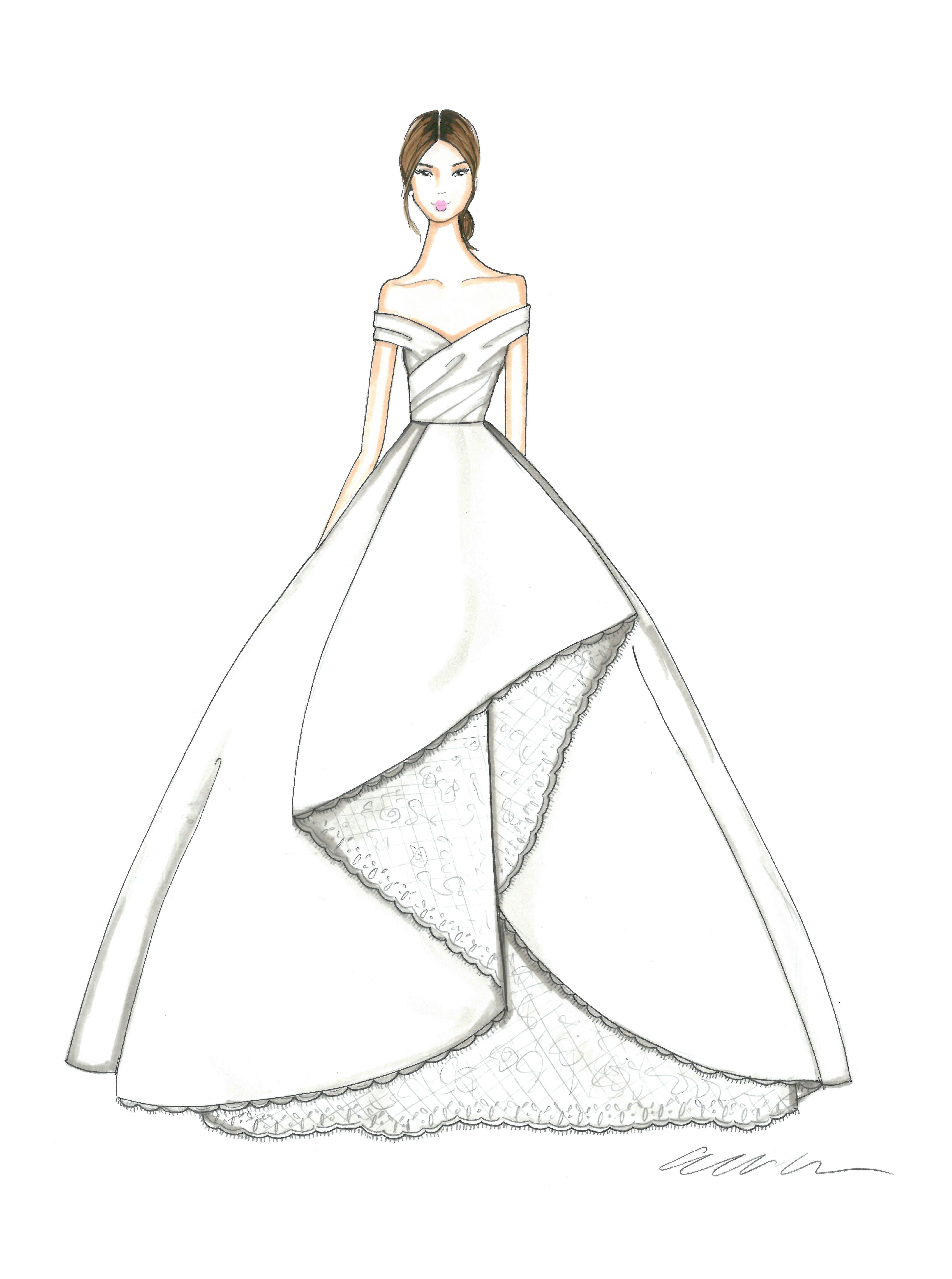 New How To Draw A Wedding Dress Sketch for Kids