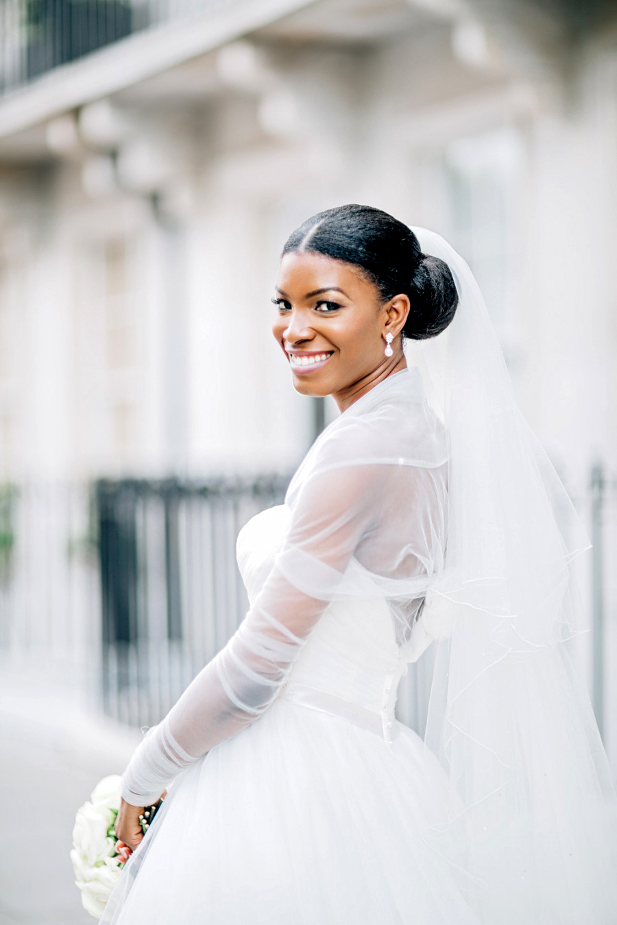 the best hairstyles for every wedding dress neckline