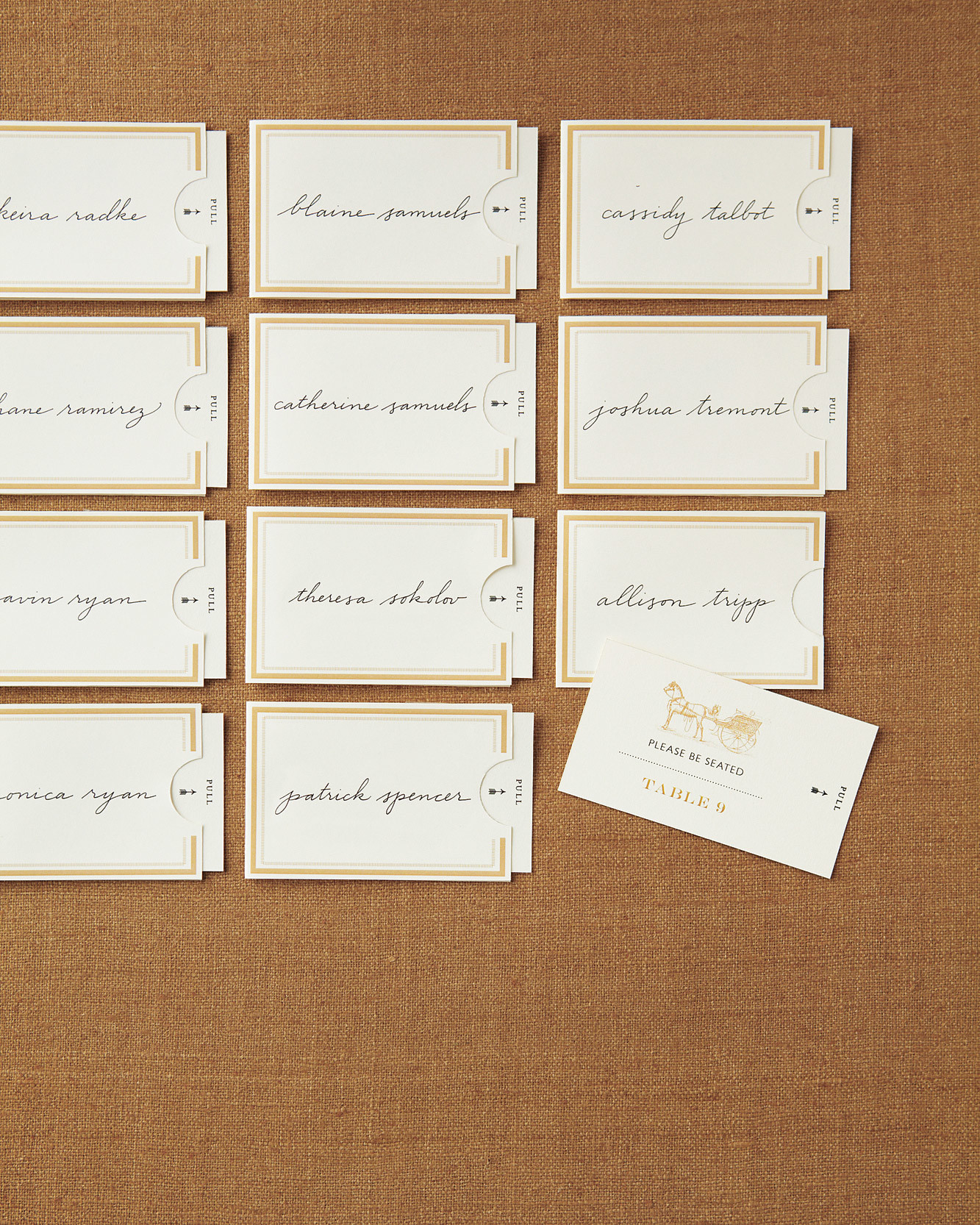 VintageStyle EscortCard Template and HowTo Martha Stewart Weddings