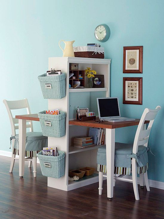 Small Space Home Offices Storage, How To Fit 4 Desks In A Small Office