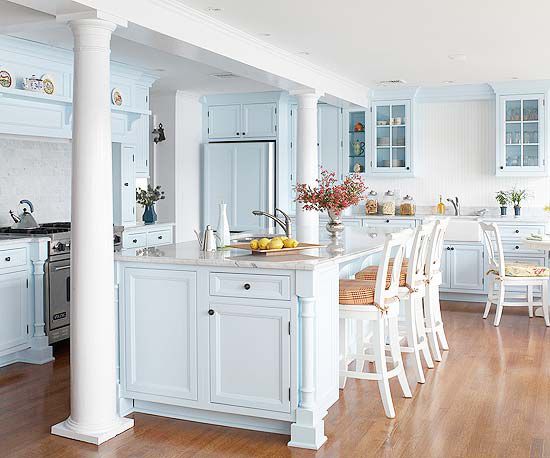Gren Blue White Kitchen Cabinets 