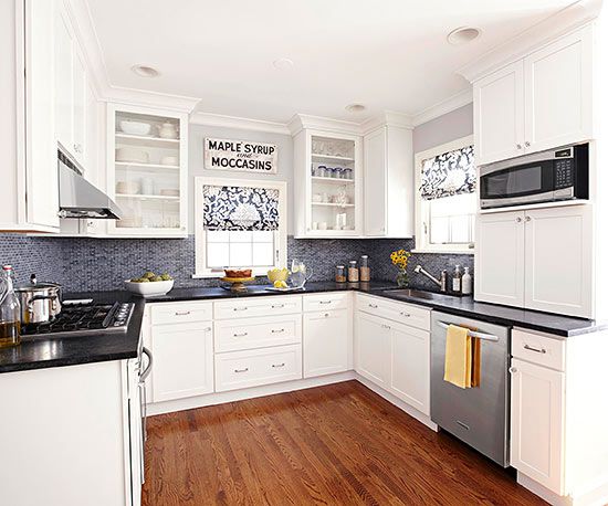 white kitchen design for small space