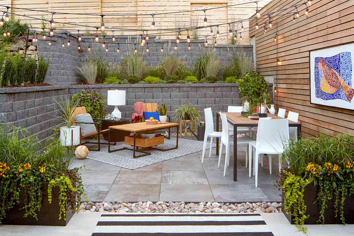 Outdoor String Lights In Your Backyard, How To Hang Lights On Concrete Walls