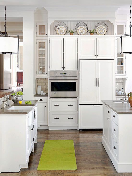 ideas for decorating above kitchen cabinets | better homes & gardens