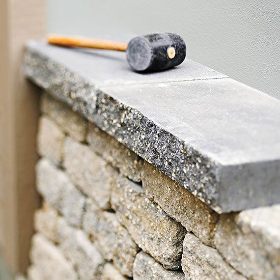 How To Build A Concrete Block Retaining Wall On Slope Better Homes Gardens - Cutting Concrete Retaining Wall Blocks