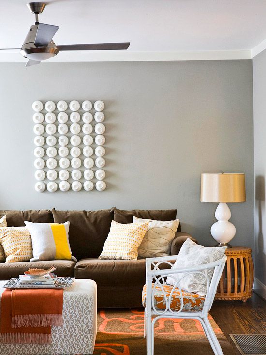 our favorite ways to decorate with a brown sofa | better