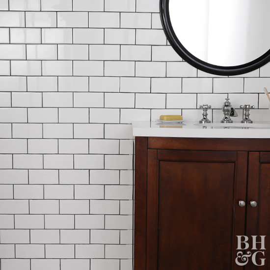 How To Tile A Wall Better Homes Gardens - How To Put Bathroom Tiles Back On Wall