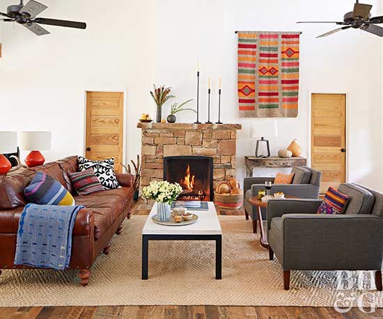 Decorate With Leather Furniture, Beach Cottage Leather Sofa
