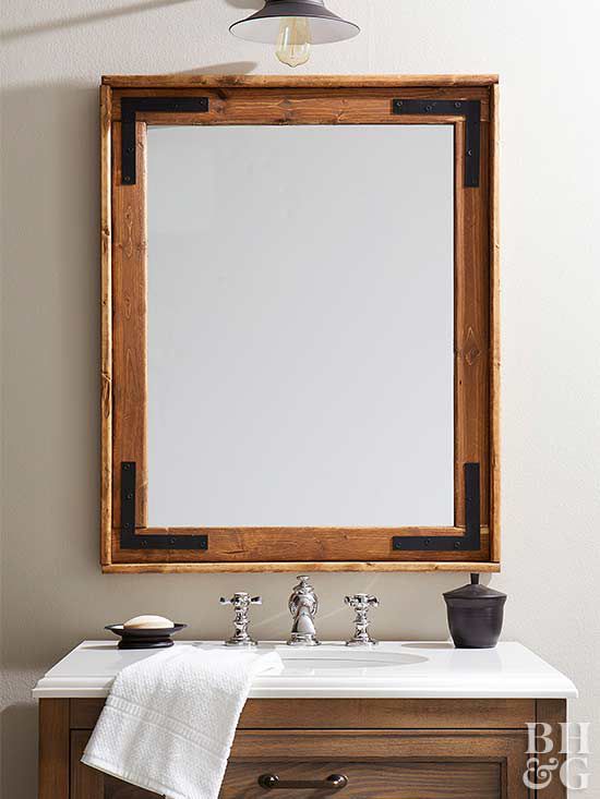 Diy Farmhouse Mirror Better Homes, How To Decorate Bathroom Mirror Frame