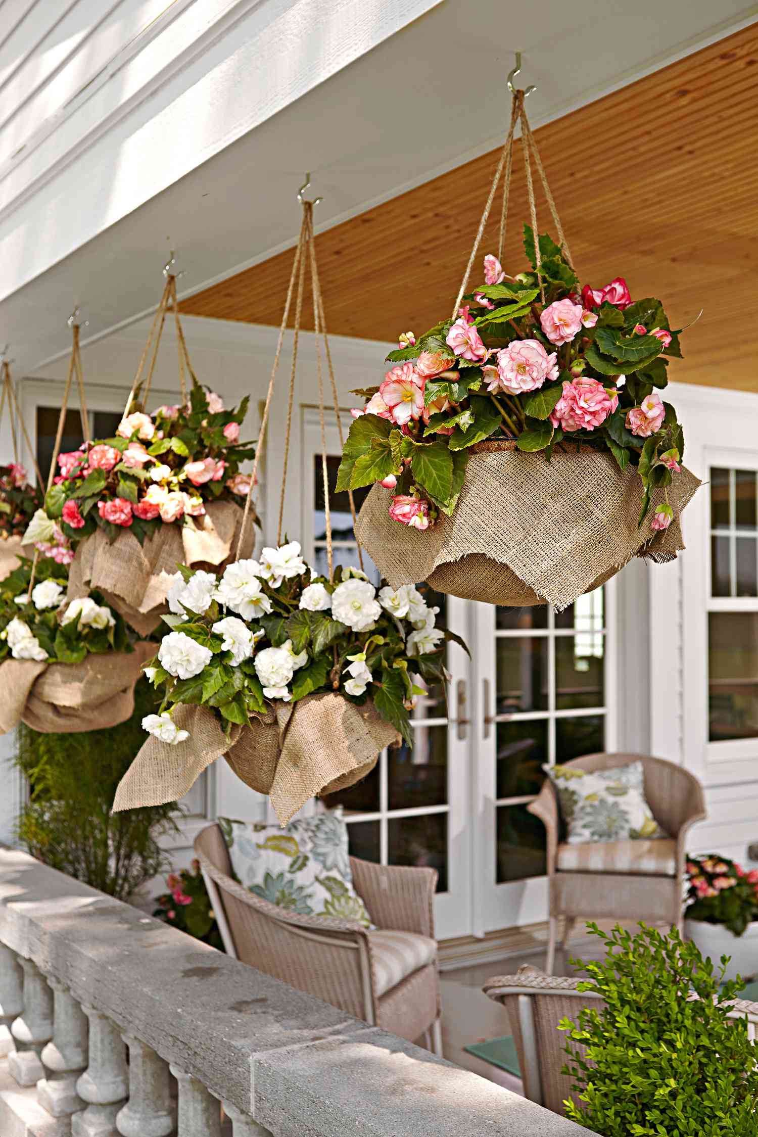 How to Make a Burlap Hanging Basket   Better Homes & Gardens