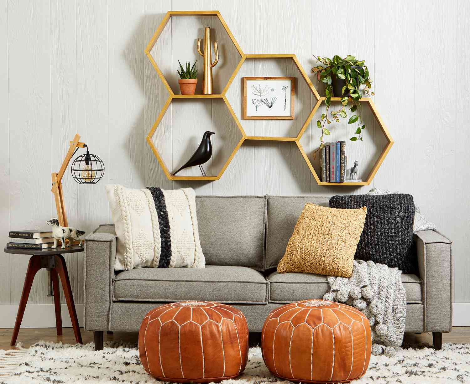 Diy Hexagon Shelves Better Homes, How To Make Honeycomb Wall Shelves