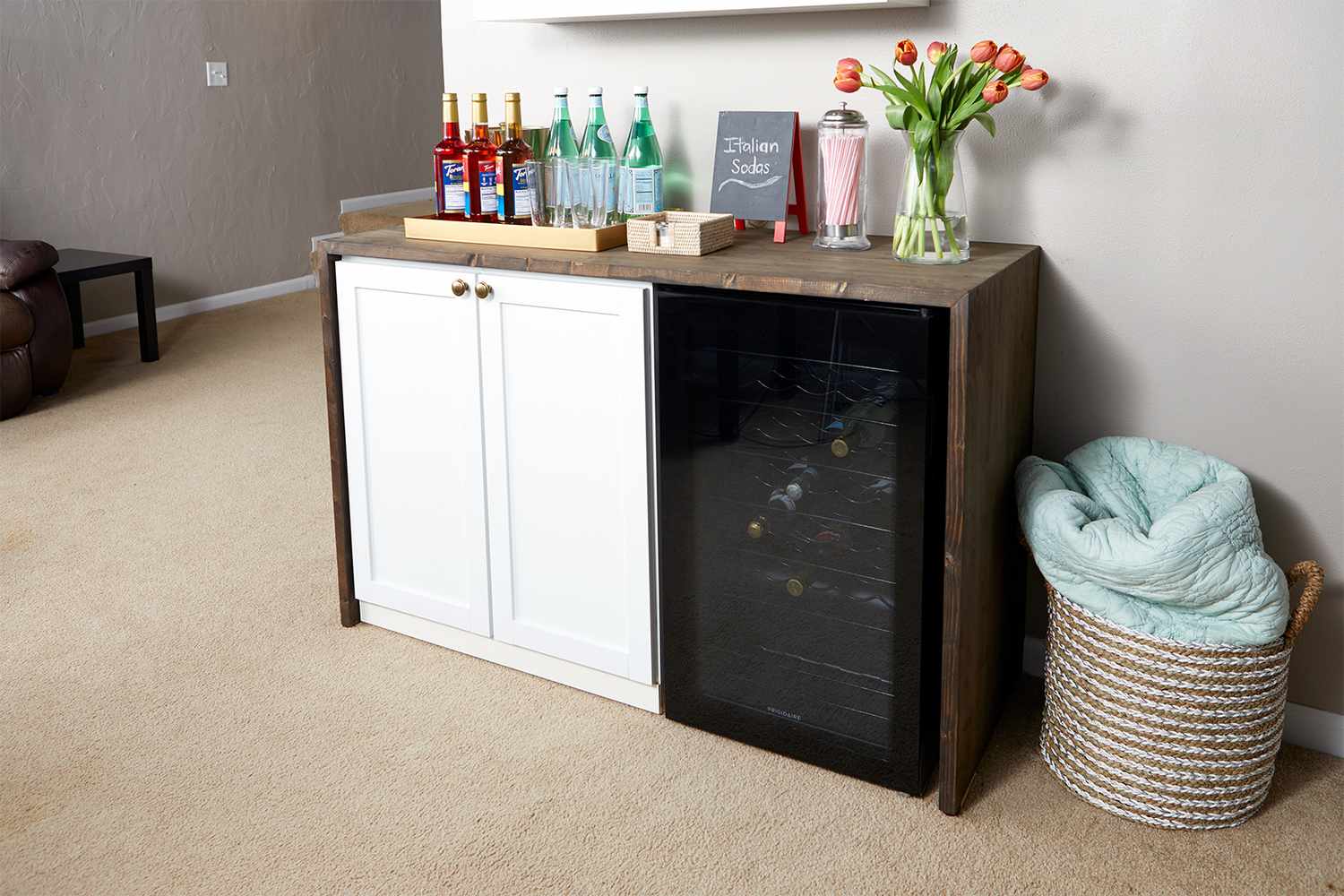 How To Build A Dry Bar Better Homes, Mini Refrigerator That Looks Like A Cabinet