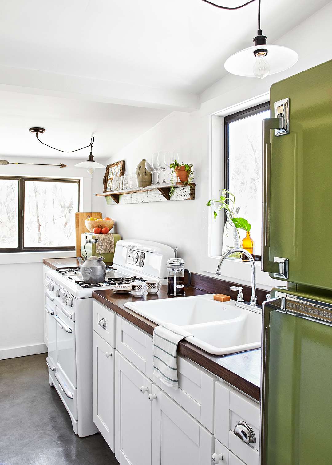 Green And White Kitchen Cabinets cleanstring alt