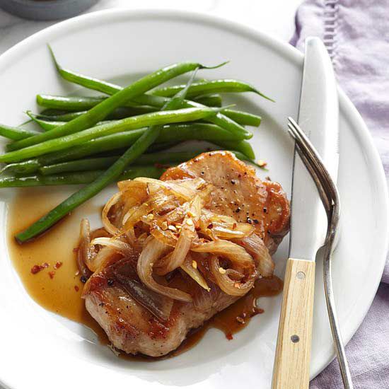 Brown Sugar Pork Chops with Onions | Better Homes & Gardens