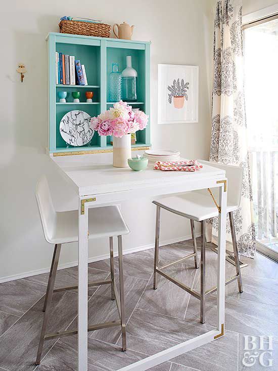 Space Saving Fold Down Table, Diy Space Saving Dining Room Tables