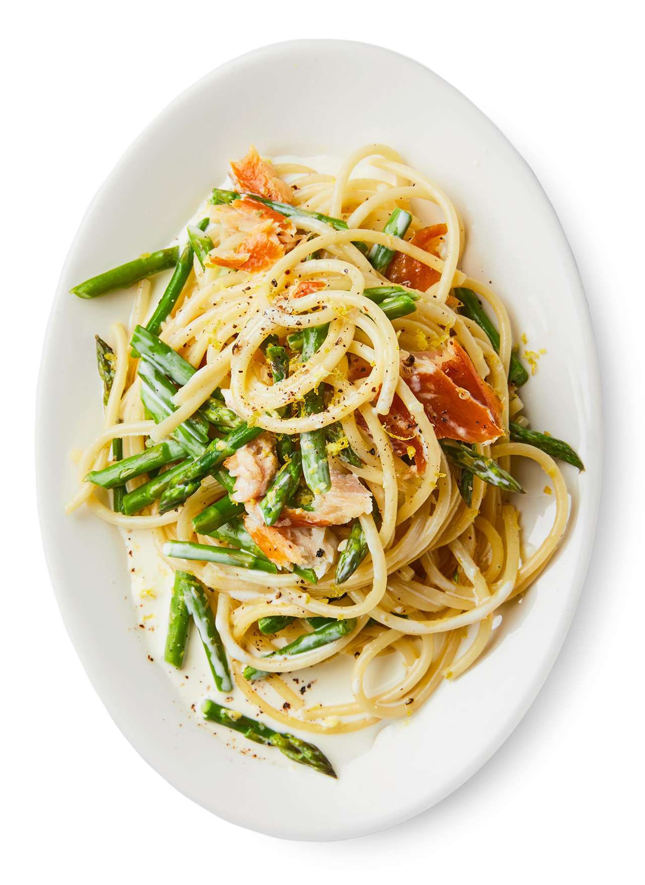 Creamy Pasta With Asparagus And Smoked Fish Better Homes Gardens
