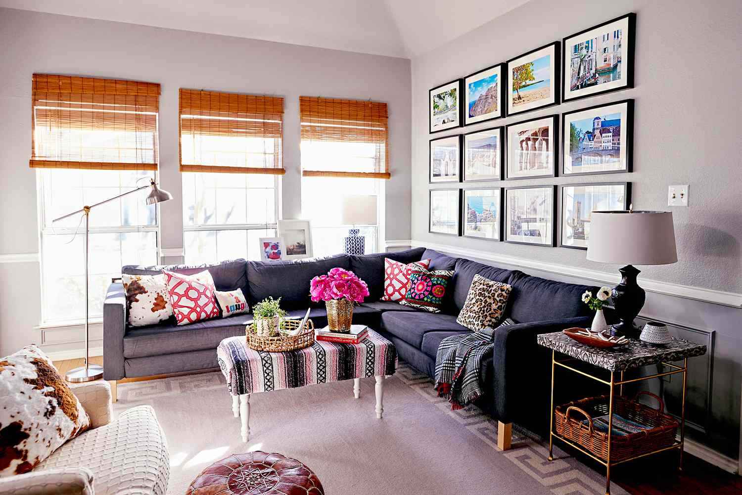 Fashion Combination Photo Wall Creative Home Photo Frame Home Decor White Pink 