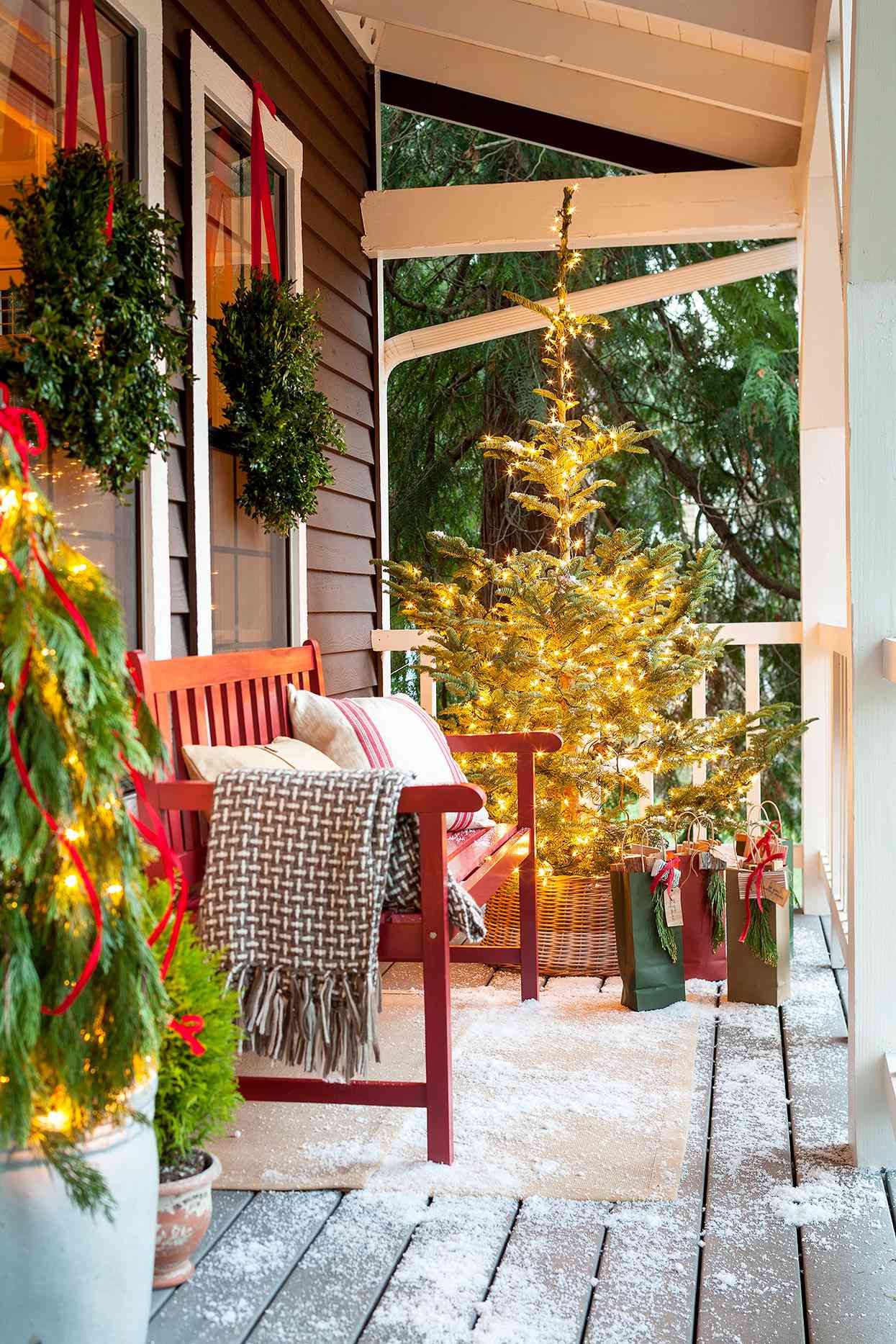 US Miniature Home Garden Christmas Xmas Tree Decoractive Wooden Picket Fence