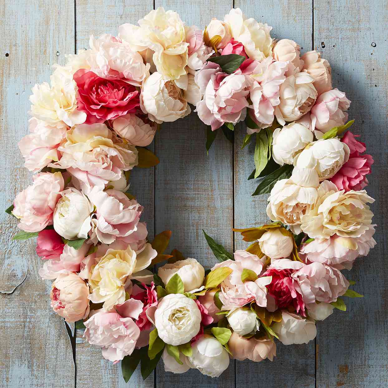 fineshelf Tulip Wreath Artificial Flower Door Wreath Floral Twig Spring Wreath for Easter Wreath Gift Mothers Day Wedding Party Decoration Wall Hanging Ornament