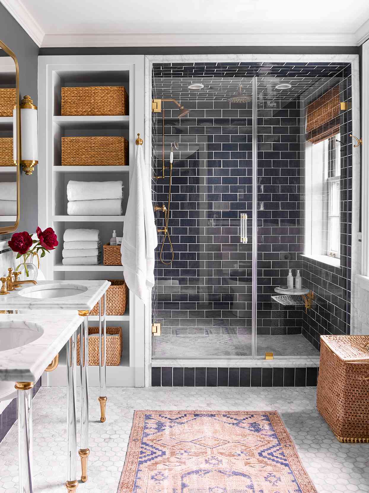 28 Neutral Bathroom Ideas That Are Far, Dark Tile Floor Bathroom Ideas