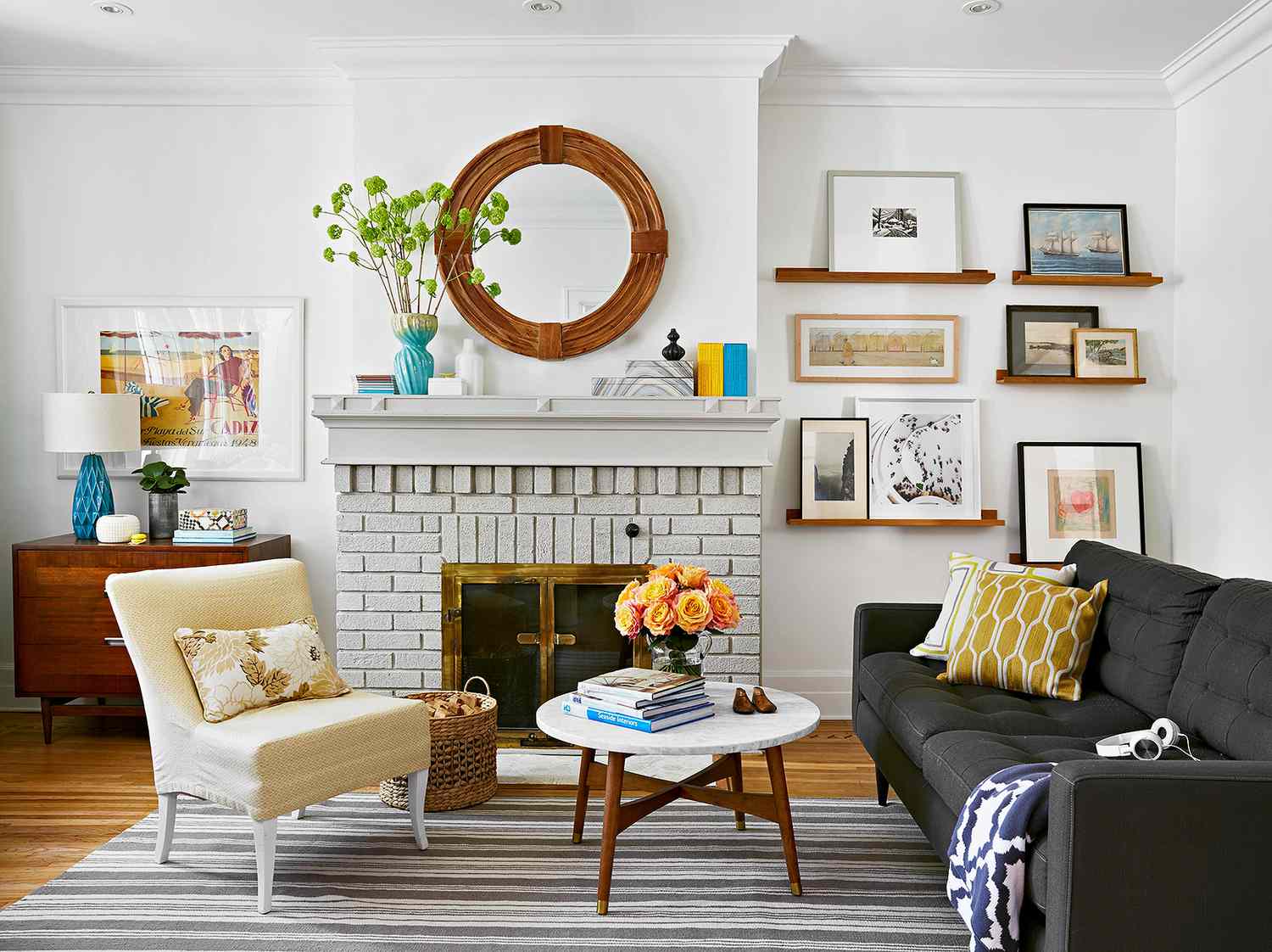 How To Paint A Brick Fireplace For A Dramatic Makeover Better Homes Gardens