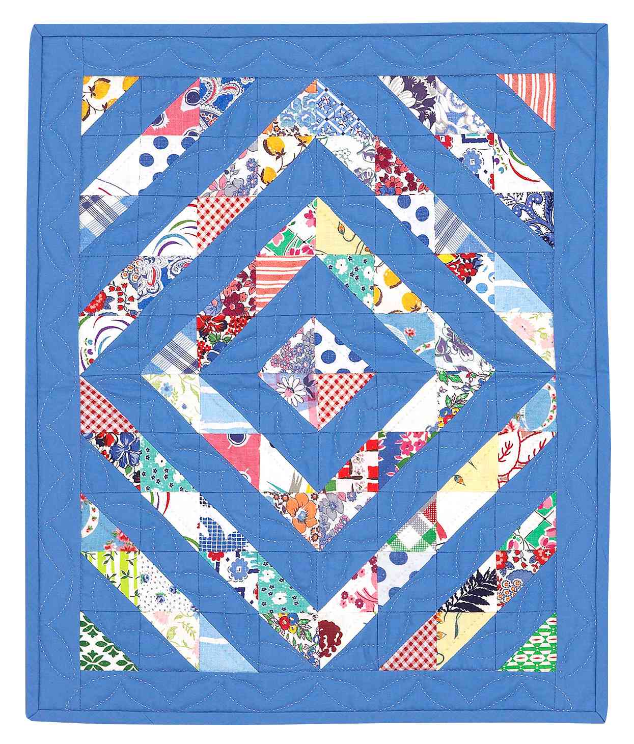 Baby quilt and throw quilt instructions included PDF quilt pattern Points of Connection