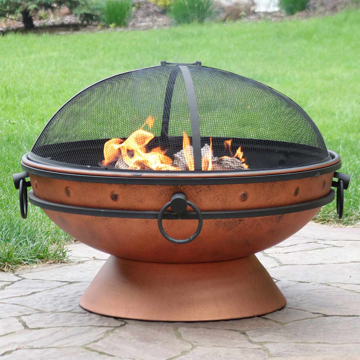 Outdoor Fire Pits Are On Now At, Seasonal Trends Outdoor Round Steel Fire Pit