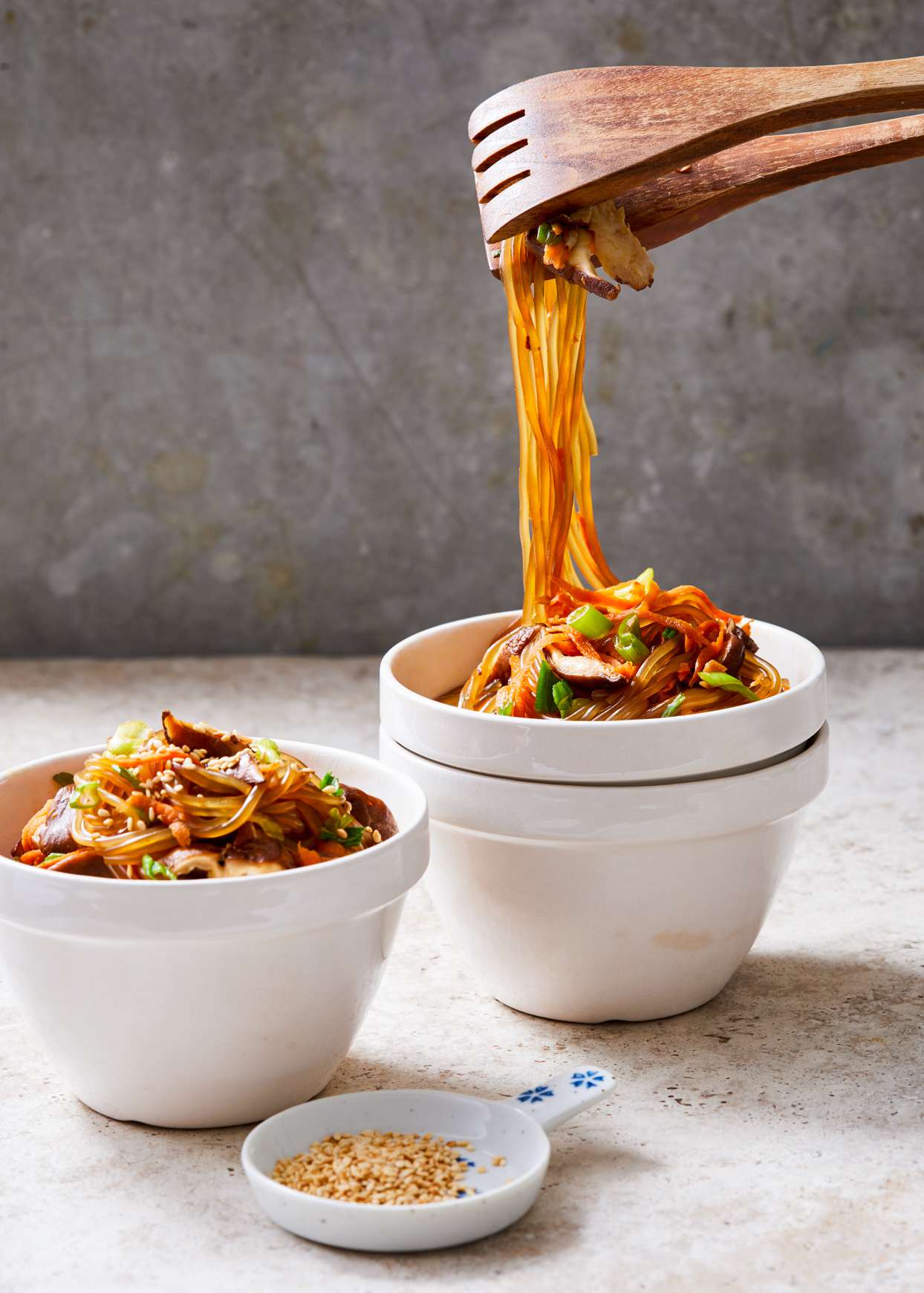 Japchae Korean Stir Fried Glass Noodles