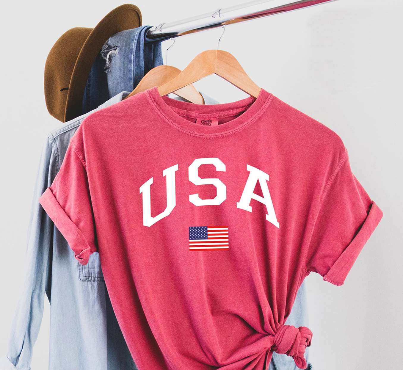 Patriotic Shirt USA T-shirt America Shirt USA Shirt 4th of July Camping USA shirt Gift,Short-Sleeve Unisex T-Shirt