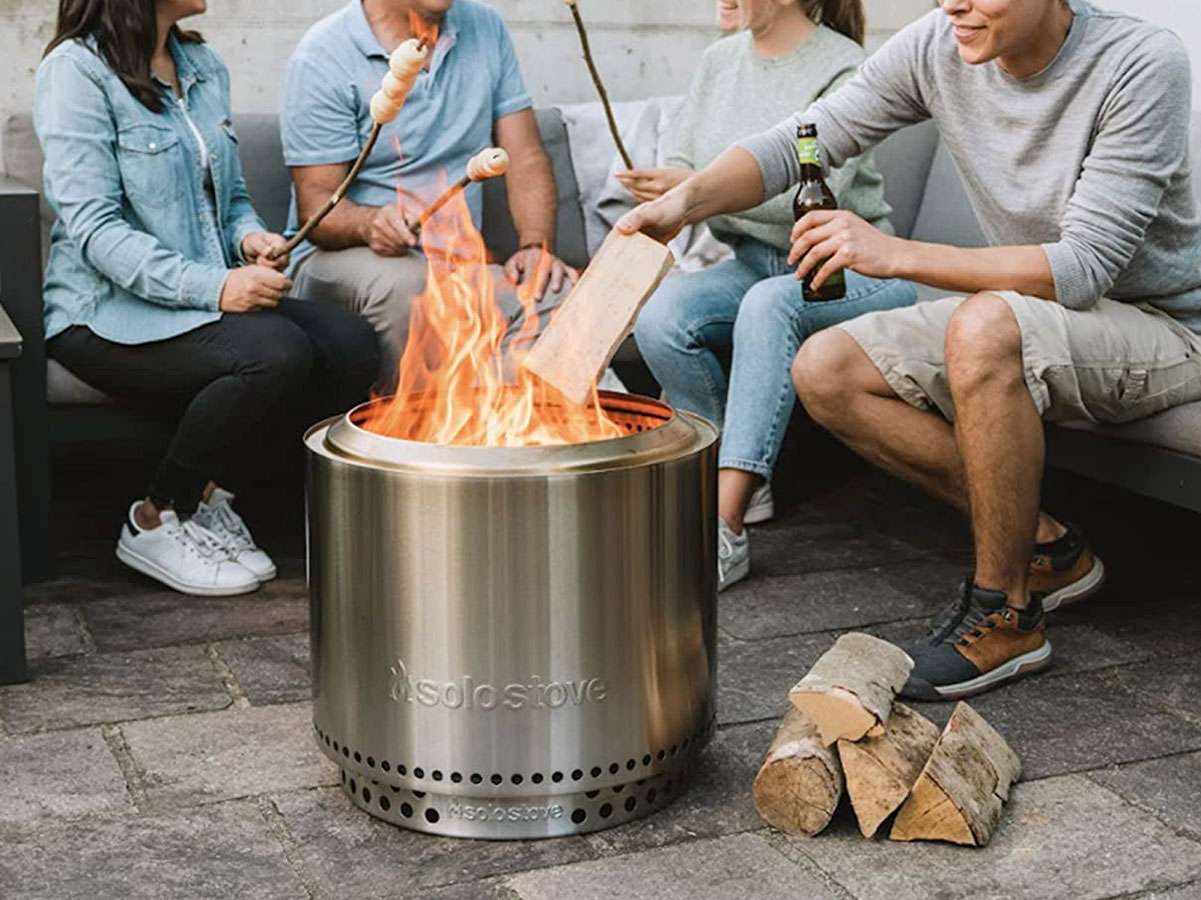 THE FIRELOG PIT FIREPIT FIRE PIT PORTABLE CAMPING COLLAPSIBLE STAINLESS GRILL 