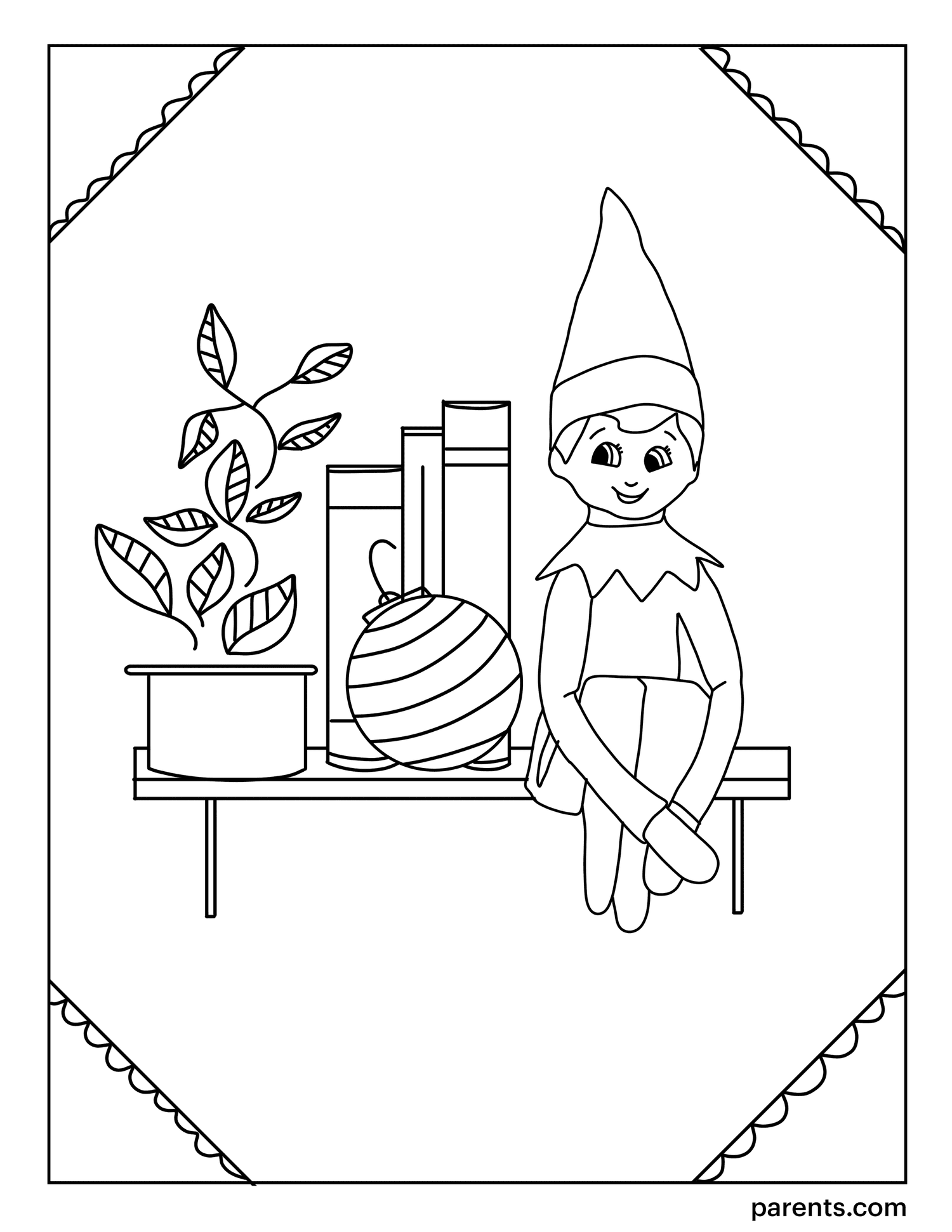 7 Elf On The Shelf Inspired Coloring Pages To Get Kids Excited For Christmas Parents