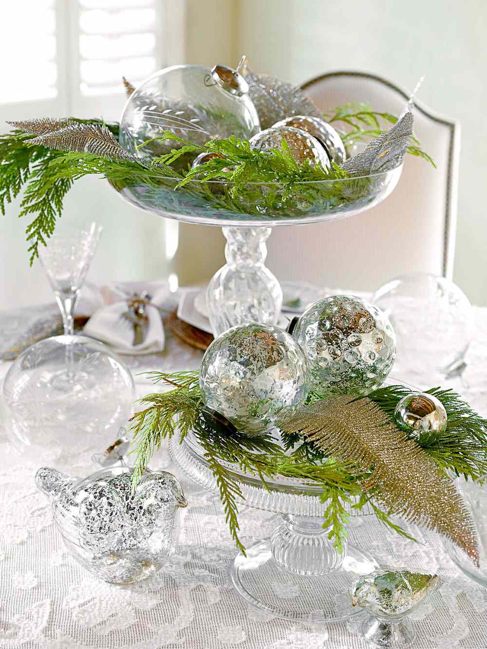 2 x Orange Christmas Decor Glass Tea Candle Holder Globe Votive Table Lights 3" 