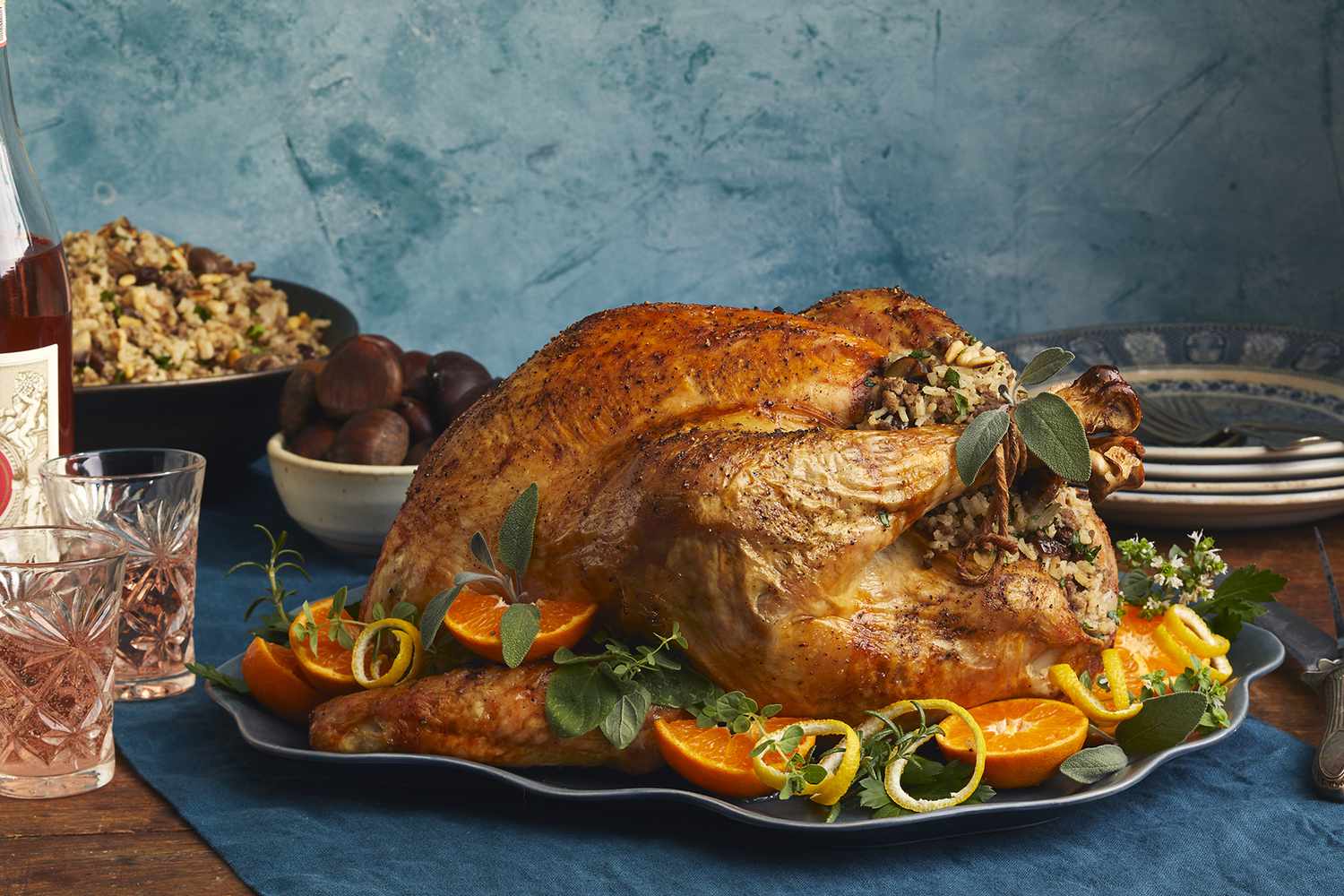 Greek Traditional Turkey with Chestnut and Pine Nut Stuffing Recipe | Allrecipes